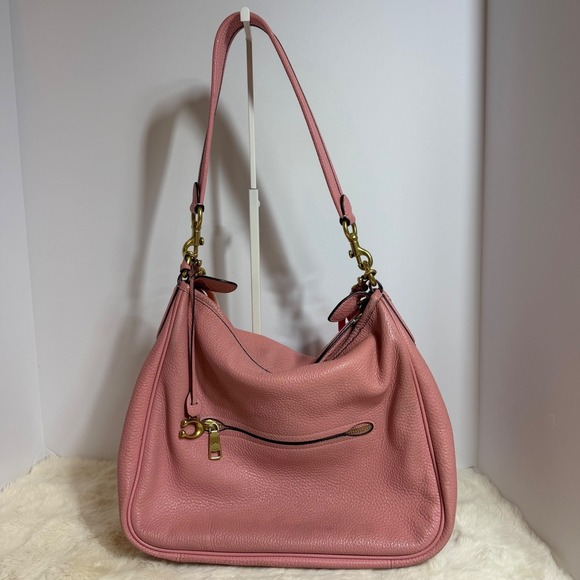 Coach Handbags - Coach Cary Shoulder Bag CC435 Bubblegum Pink Extra Straps Pebble Leather Pink